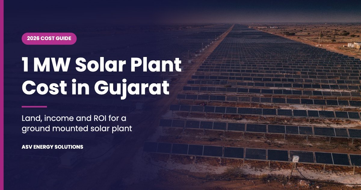 1 MW solar power plant cost in Gujarat: land, income and ROI guide banner