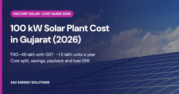 100 kW solar plant cost in Gujarat guide banner